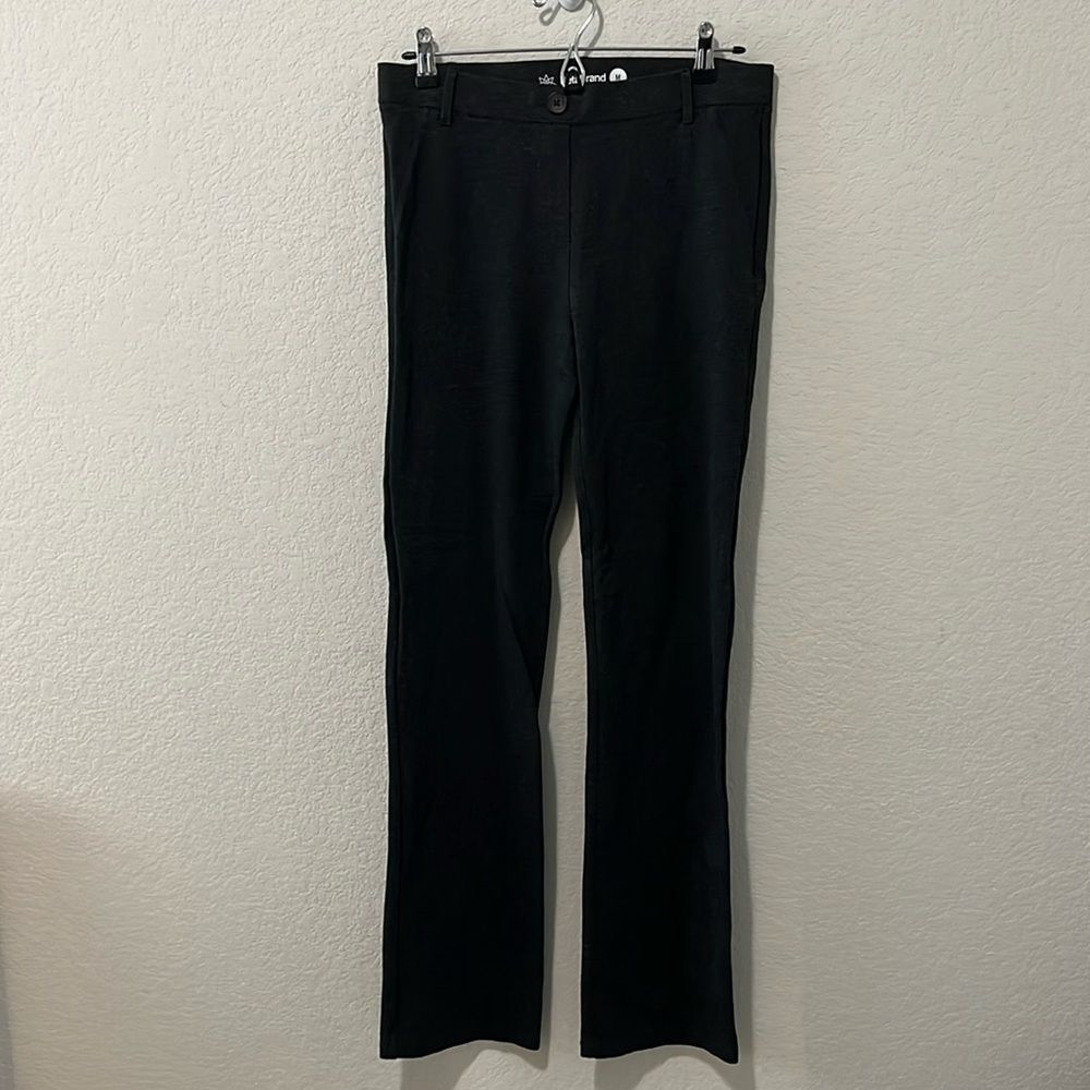 BETABRAND Dress Pant Yoga Pants Classic Bootcut Charcoal Grey, Size M